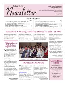 MSCHE  Newsletter Middle States Commission on Higher Education