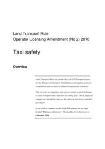 Taxi Safety Amendment[removed]overview