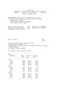 S U D A A N Software for the Statistical Analysis of Correlated Data Copyright Research Triangle Institute August 2012 Release[removed]Build 308