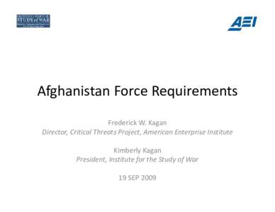Afghanistan Force Requirements