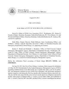 Federal Emergency Management Agency / Management / FEMA Public Assistance / Hurricane Katrina / Stafford Disaster Relief and Emergency Assistance Act / Emergency services / Emergency management / Public safety