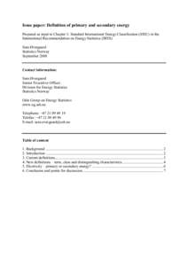 Microsoft Word - Issue Paper - primary and secondary energy - final draft.doc