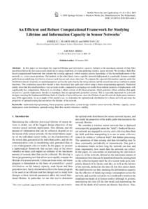  C Mobile Networks and Applications 10, 811–824, [removed]Springer Science + Business Media, Inc. Manufactured in The Netherlands. DOI: [removed]s11036[removed]x