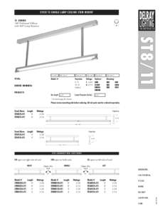 STICK T5 SINGLE LAMP CEILING STEM MOUNT 11 SERIES 180º Perforated Diffuser with 360º Lamp Rotation