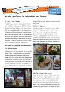 Food Experiences in Switzerland and France by Carrie Ching-Yi Liang the host raises her glass before you raise yours and  I had the chance to visit Switzerland (the French