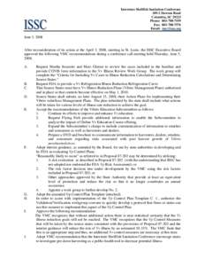 Microsoft Word - ISSC Board Action June 5, 2008 VMC Recommendations