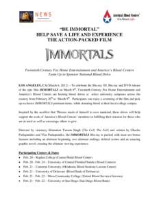 Microsoft Word - Immortals Blood Drive Release _3_.doc