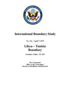 IBS No[removed]Libya (LY) & Tunisia (TS) 1972