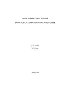 Calvinism / Protestantism / Driftless Area / Dubuque /  Iowa / Alvin Plantinga / George Marsden / Analytic philosophers / Gifford Lecturers / Education in the United States