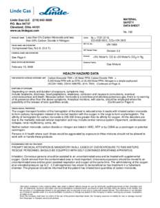 MATERIAL SAFETY DATA SHEET Linde Gas LLC