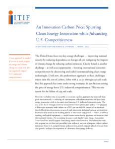 An Innovation Carbon Price: Spurring Clean Energy Innovation while Advancing U.S. Competitiveness