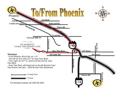 Phoenix Ina Road Camino del Cerro Ruthrauff Rd. Prince Rd.