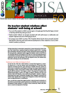 PISA in Focus 50  education data education evidence education policy education analysis education statistics education data education evidence education policy