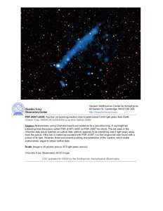 Star types / Radio astronomy / Plasma physics / PSR J0357+3205 / Chandra X-ray Observatory / Neutron star / X-ray astronomy / PSR J0537-6910 / PSR B1509-58 / Astronomy / Pulsars / Space