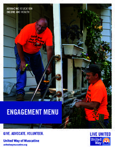 ENGAGEMENT MENU  United Way of Muscatine unitedwaymuscatine.org  TOGETHER, WE CAN DO MORE