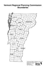 Vermont Regional Planning Commission Boundaries BERKSHIRE  RICHFORD