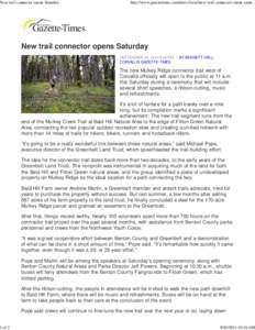 New trail connector opens Saturday  1 of 2 http://www.gazettetimes.com/news/local/new-trail-connector-opens-satur...