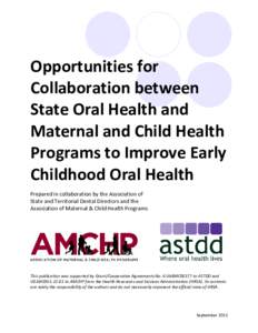 Opportunities for Collaboration between State Oral Health and Maternal and Child Health Programs to Improve Early Childhood Oral Health
