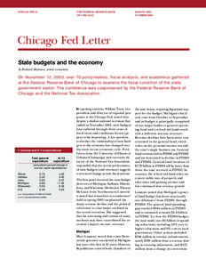 SPECIAL ISSUE  THE FEDERAL RESERVE BANK OF CHICAGO  MARCH 2004