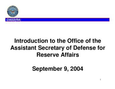 RESERVE FORCES OF THE UNITED STATES