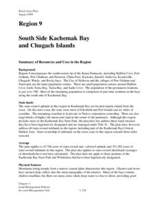 Kenai Area Plan August 2001 Region 9 South Side Kachemak Bay and Chugach Islands