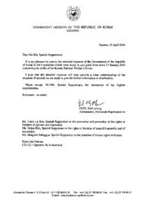 Response to the Joint Allegation Letter by the UN Special Rapporteurs on Freedom of Opinion and Expression; Freedom of Peaceful Assembly and Association; and the Situation of Human Rights Defenders 1. With regard to the