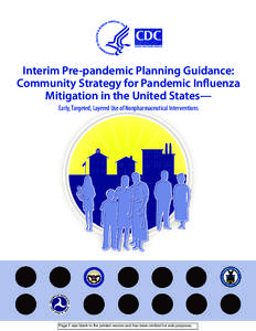 Interim Pre-pandemic Planning Guidance: Community Strategy for Pandemic Influenza Mitigation in the United States