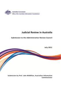 Judicial Review in Australia - Submission to the Administrative Review Council