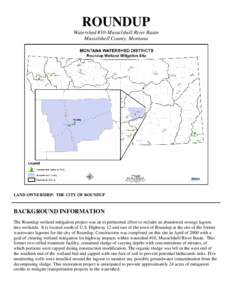ROUNDUP Watershed #10-Musselshell River Basin Musselshell County, Montana LAND OWNERSHIP: THE CITY OF ROUNDUP