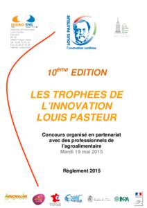 Trophées de l’innovation Louis Pasteur ENILBIO BPPoligny Cedex Tél