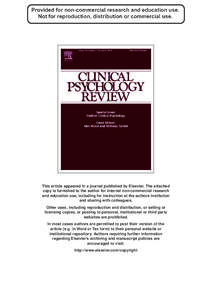 This article appeared in a journal published by Elsevier. The attached copy is furnished to the author for internal non-commercial research and education use, including for instruction at the authors institution and shar