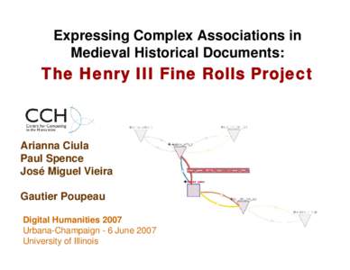 Expressing Complex Associations in Medieval Historical Documents: The Henry III Fine Rolls Project  Arianna Ciula