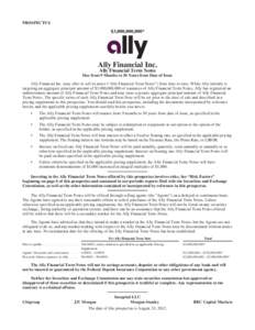 PROSPECTUS  $3,000,000,000* Ally Financial Inc. Ally Financial Term Notes