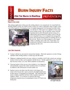 Burn Injury Facts: Hot Tar Burns in Roofing