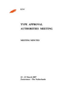 TYPE APPROVAL AUTHORITIES MEETING