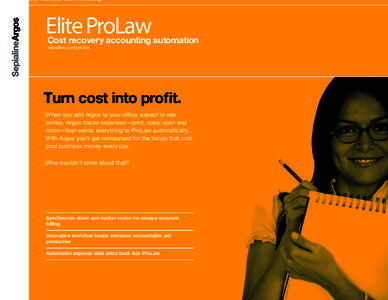 upports Project, Phase and Task level billing  Elite ProLaw Cost recovery accounting automation sepialine.com/prolaw