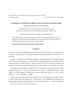 Proc Indian Natn Sci Acad 81 No. 1 February 2015 Special Issue, ppDOI: ptinsa/2015/v81i1c Printed in India. °