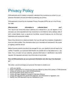 Microsoft Word - DHI Privacy Policy.docx