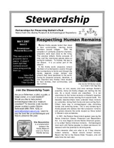 Stewardship Partnerships for Preserving Kodiak’s Past News from the Alutiiq Museum & Archaeological Repository MAY 2007 ISSUE 2