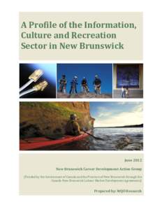 A Profile of the Information, Culture and Recreation Sector in New Brunswick