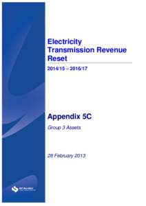 Electricity Transmission Revenue Reset[removed] – [removed]Appendix 5C