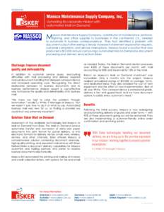 DISTRIBUTION  case study Massco Maintenance Supply Company, Inc. Upholding its corporate mission with