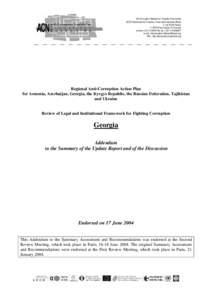 Anti-Corruption Network for Transition Economies OECD Directorate for Financial, Fiscal and Enterprise Affairs 2, rue André Pascal F[removed]Paris Cedex 16 (France) phone: (+[removed], fax: (+[removed]e-mail: A