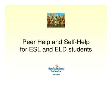 Microsoft PowerPoint - Peer Help and Self Help