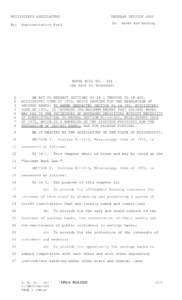 MISSISSIPPI LEGISLATURE  REGULAR SESSION 2001 By: