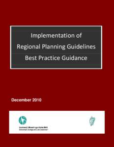    Implementation of   Regional Planning Guidelines  Best Practice Guidance    