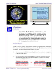 Lessons for Teachers No. 4  Earth’s Atmosphere Viewed from Space Question: