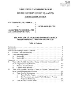 FILED 2009 Sep-28 PM 02:27 U.S. DISTRICT COURT N.D. OF ALABAMA  IN THE UNITED STATES DISTRICT COURT