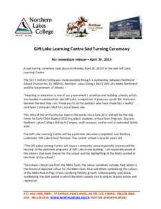 Education in Canada / Northern Lakes College / Alberta / Aboriginal peoples in Canada / Métis people / Pearl Calahasen