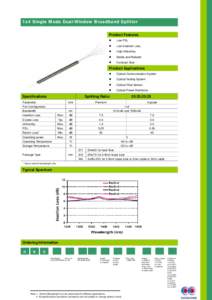 Microsoft Word1x4 Single Mode Dual-Window Broadband Splitter